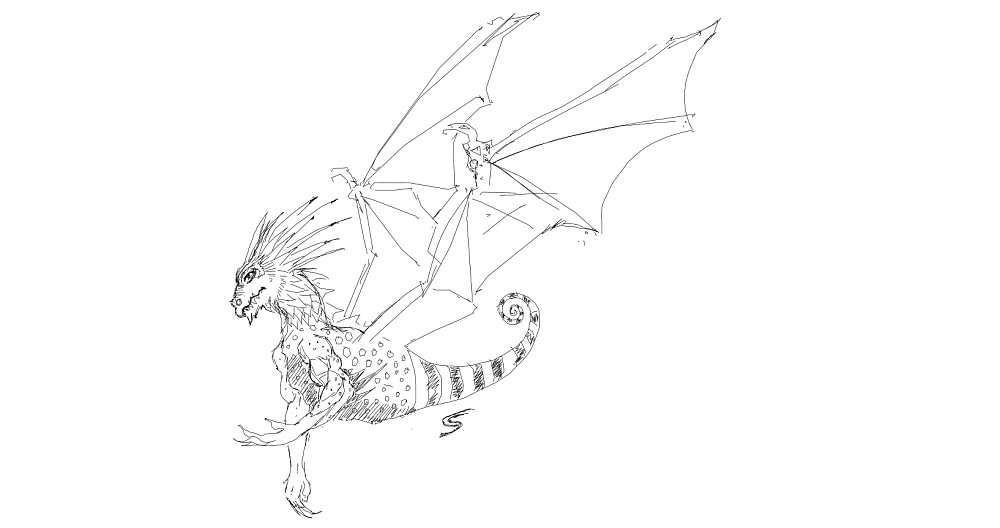 Drache ohne Beine