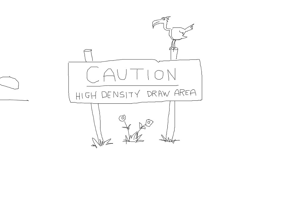 CAUTION - High Density Draw Area