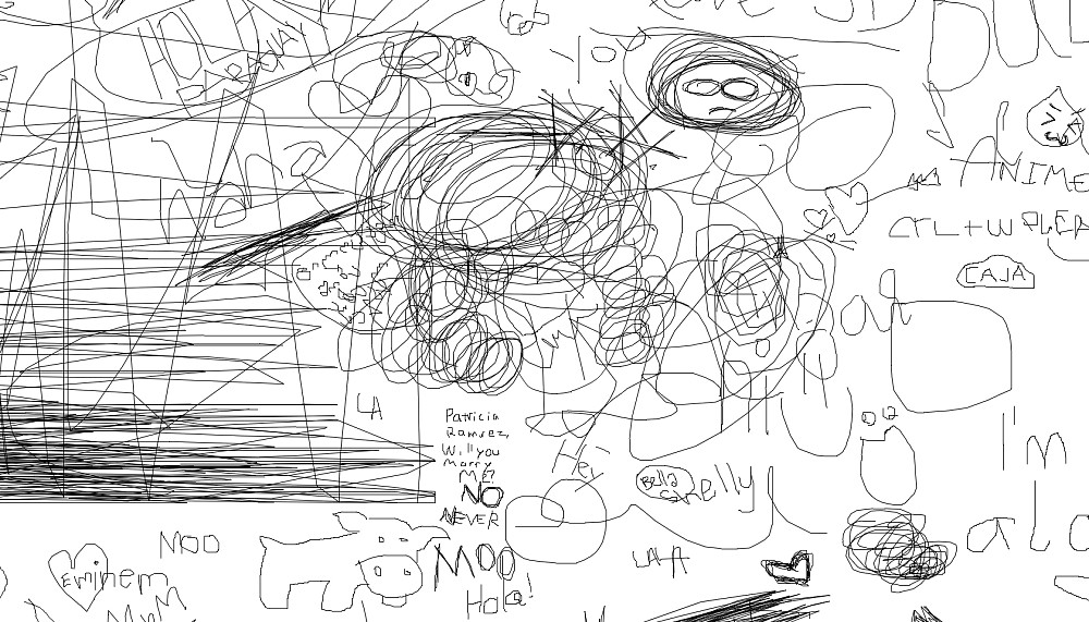 Horse out of scribbles