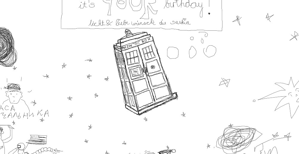 The TARDIS in flight!