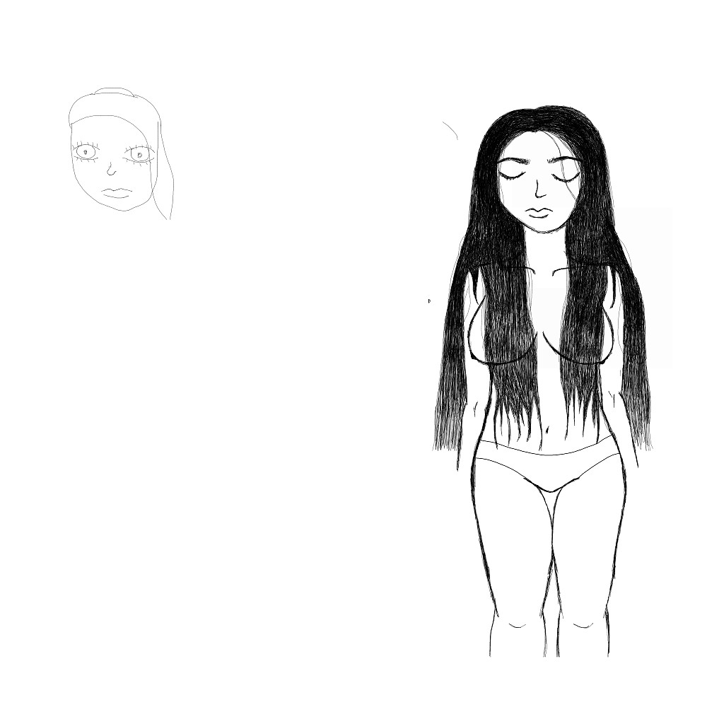 sad nude