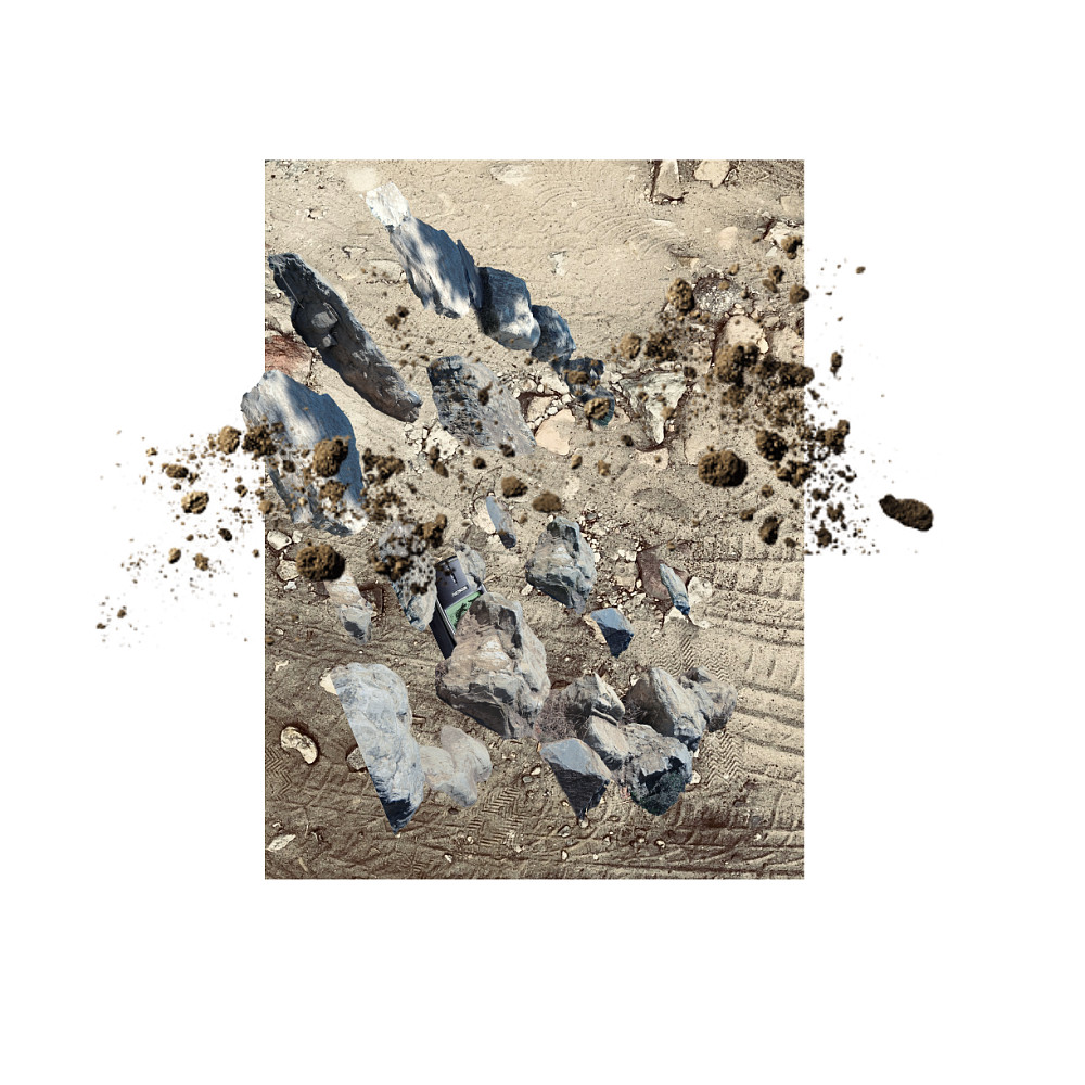 Steine und Sand